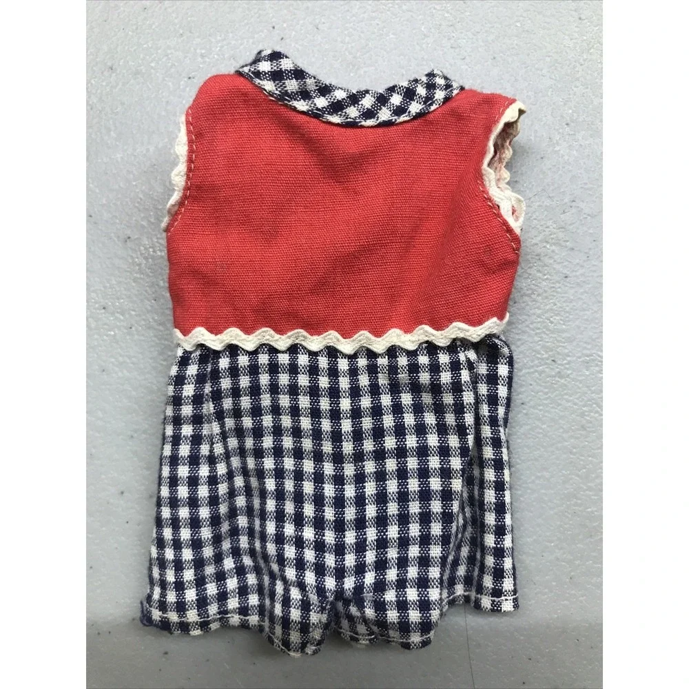 Vintage Pepper Doll Checked Romper with rick rack trim (#350) Tammy's Family